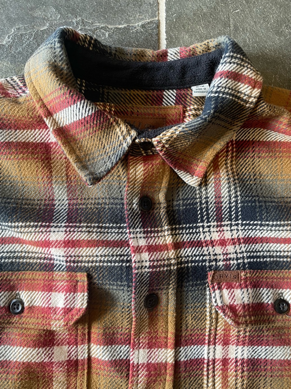 Orvis Men’s Flannel Shirt heavy cotton M